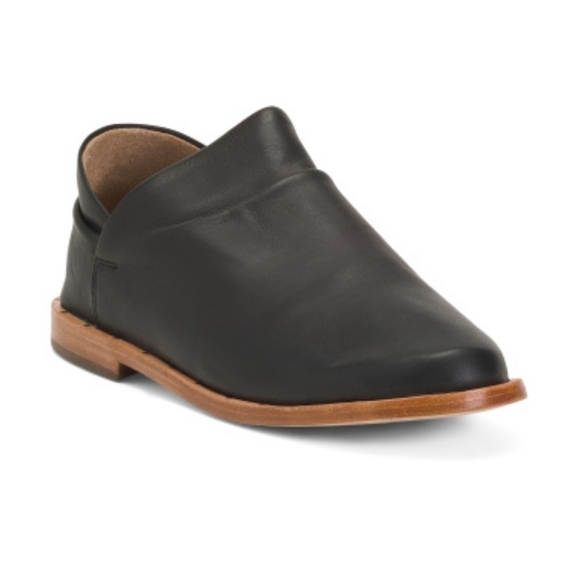 🔹️ BEEK🔹️ Made In Mexico Black  Leather Puffin Slip On Flats - Picture 3 of 6